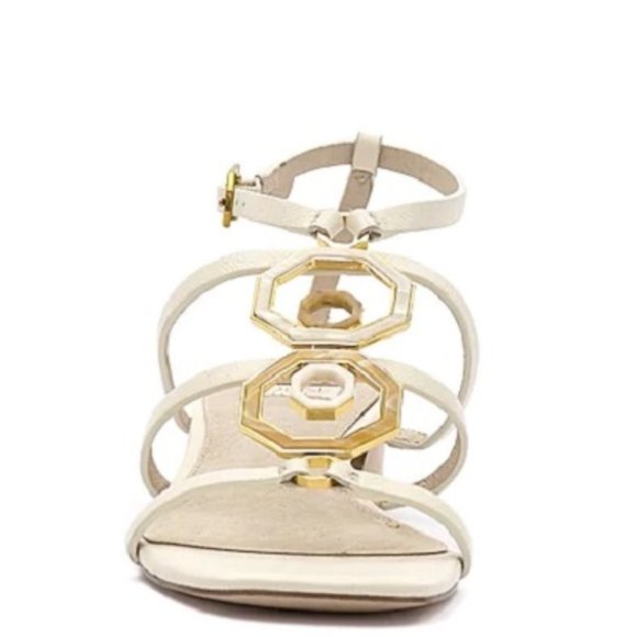 $79 NWT Louise et Cie EMBELLISHED LEATHER SANDAL - Picture 3 of 7